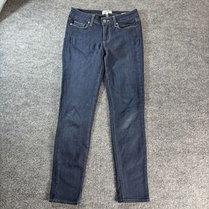 Paige Jeans Womens 27 Blue Dark Wash Skinny Denim 5 Pocket Mid Rise Casual
